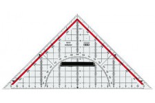 M+R Equerre géométrique, plexiglas, hypoténuse: 170 mm
