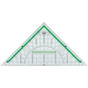 M+R Equerre demi-carré 'Green Line', hypoténuse: 230 mm