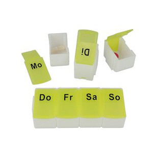 FIRST AID ONLY Pilulier semainier, plastique, blanc/vert
