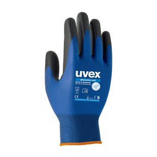 Lot de 10 : uvex Gants de travail phynomic wet, T. 12, bleu/anthracite