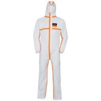 uvex Combinaison de protection jetable 4B, M, blanc/orange