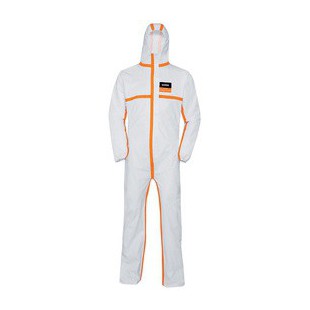 uvex Combinaison de protection jetable 4B, M, blanc/orange