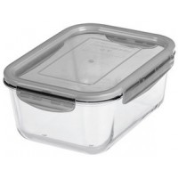 GastroMax Boîte de conservation en verre, 0,75 litre, gris