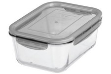 GastroMax Boîte de conservation en verre, 1,6 litre, gris