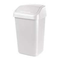 orthex Poubelle à couvercle basculant, 10 litres, blanc