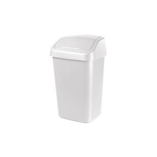 orthex Poubelle à couvercle basculant, 10 litres, blanc