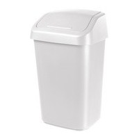 orthex Poubelle à couvercle basculant, 10 litres, gris foncé