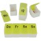 FIRST AID ONLY Pilulier semainier, plastique, blanc/vert
