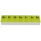 FIRST AID ONLY Pilulier semainier, plastique, blanc/vert