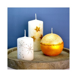 ViVA DECOR Candle Wachs Pen, 28 ml, set de 2, or