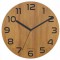 UNiLUX Horloge murale / à quartz PALMA Bamboo, bambou noir