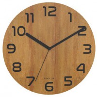 UNiLUX Horloge murale / à quartz PALMA Bamboo, bambou noir