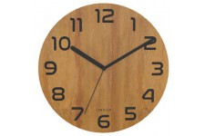 UNiLUX Horloge murale / à quartz PALMA Bamboo, bambou noir