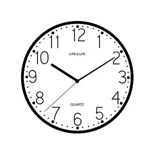 UNILUX Horloge murale/horloge à quartz NESSY, noir
