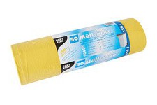 PAPSTAR Sac poubelle LDPE, 120 litres, jaune