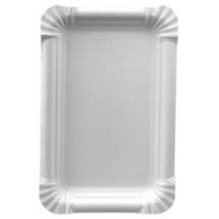 PAPSTAR Assiette en carton 'pure' rectangulaire, blanc