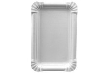 PAPSTAR Assiette en carton 'pure' rectangulaire, blanc