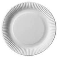 PAPSTAR Assiette en carton 'pure', rond, 200 mm, blanc