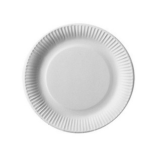 PAPSTAR Assiette en carton 'pure', rond, 200 mm, blanc