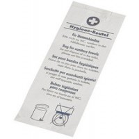 PAPSTAR Sacs hygiéniques en papier, imprimé, blanc