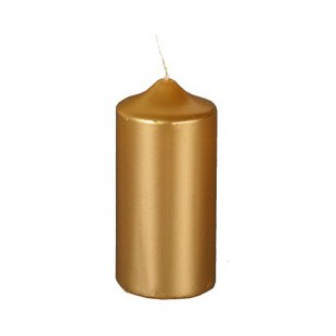 PAPSTAR Bougie cylindrique de Noel, or
