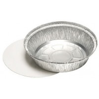 PAPSTAR Coupelle en aluminium rond, avec couvercle, 700 ml