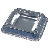 PAPSTAR Cendrier en aluminium, carré, par 50