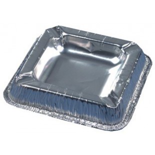 PAPSTAR Cendrier en aluminium, carré, par 50