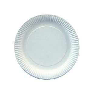STARPAK Assiette en carton, rond, diamètre: 230 mm, blanc