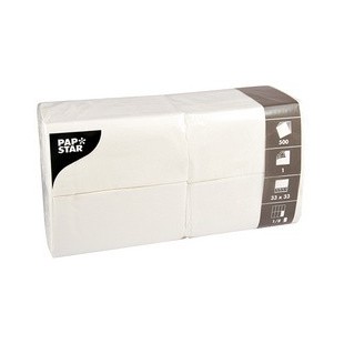 PAPSTAR Serviettes, 330 x 330 mm, 2 plis, blanc