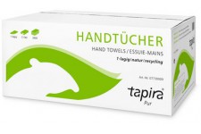 Tapira Essuie-mains Pur, 250 x 310 mm, plié en C, naturel