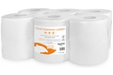 Lot de 12 : Tapira Papier toilette Plus, gros rouleau, 2 couches, 150 m