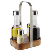 APS Ménagère de table WOOD, 5 pièces, bois d'acacia/inox