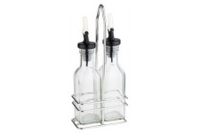 APS Ménagère de table huile & vinaigre, verre/inox, 0,12 L