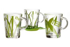 Lot de 6 : Flirt by R & B Tasse à thé en verre 'Aveda', avec anse