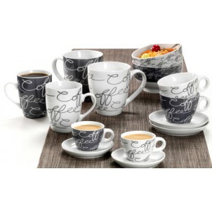 Lot de 6 : Ritzenhoff & Breker Tasse à café 'CORNELLO GREY', 0,33 l