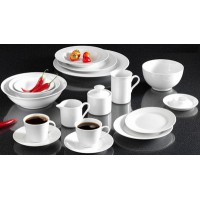 Lot de 6 : Snap by R & B Assiette à dessert 'BIANCO', en porcelaine