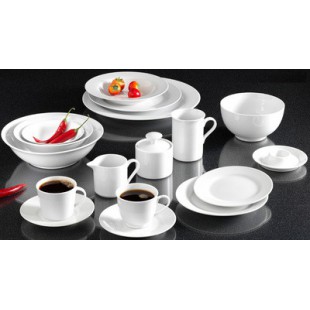 Lot de 6 : Snap by R & B Assiette à dessert 'BIANCO', en porcelaine