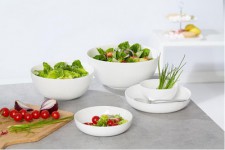 Lot de 6 : Snap by R & L Assiette à salade '4EVERY DAY', blanc