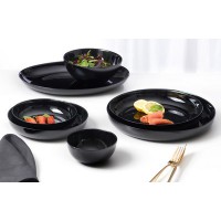 Lot de 12 : Ritzenhoff & Breker Assiette '4EVERY DAY', ovale, noir