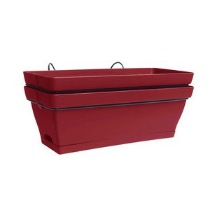 Poétic Set jardinière/soucoupe/support ROMEO, set de 2,rouge