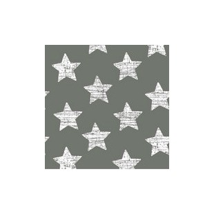 PAPSTAR Serviette à motif 'Vintage Stars', 330x330 mm, gris