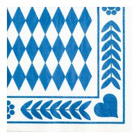 PAPSTAR Serviette à motif 'Bleu bavarois', 400 x 400 mm