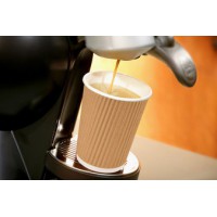 PAPSTAR Gobelet en carton 'pure' Ripple Wall, 0,4 l, beige