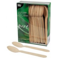 PAPSTAR Cuillère en bois 'pure', longueur: 157 mm, par 500