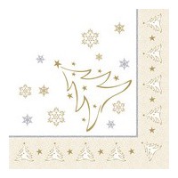 PAPSTAR Serviettes à motif de Noël 'X-Mas Elegance', argent