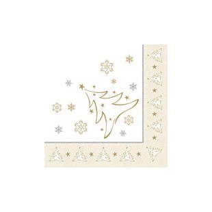 PAPSTAR Serviettes à motif de Noël 'X-Mas Elegance', argent