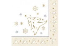 PAPSTAR Serviettes à motif de Noël 'X-Mas Elegance', argent