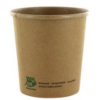 PAPSTAR Gobelet à soupe 'pure', rond, 230 ml, brun