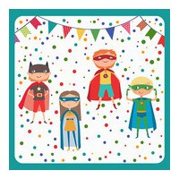 PAPSTAR Serviette à motif 'Super Héros', 330 x 330 mm